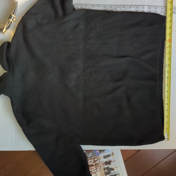 H&M Diamante rhinestone button black sweater pullover top SMALL - Picture 3 of 12